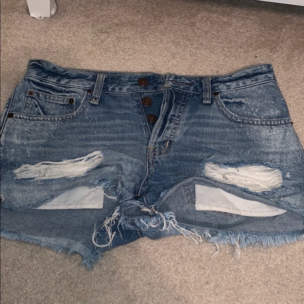 Abercrombie blue jean shorts